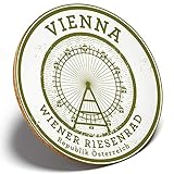  1 x Vienna Wiener Riesenrad - runder Untersetzer für Küche, Student, Kindergeschenk #6093