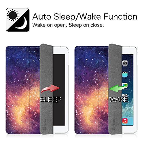 Fintie iPad Air Hülle Case – Ultra Slim Superleicht Schutzhülle mit Lichtdurchlässig Rückseite Abdeckung Smart Cover Tasche mit Auto Schlaf / Wach und Standfunktion für Apple iPad Air, Die Galaxie - 5