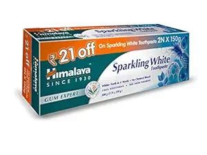Himalaya Herbals Sparkling White Toothpaste for Whitening - 150 g (Pack of 2)