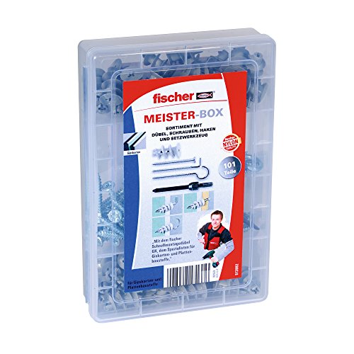 Fischer Meister-Box GK-Dübel, Schrauben und Haken, 101-teilig