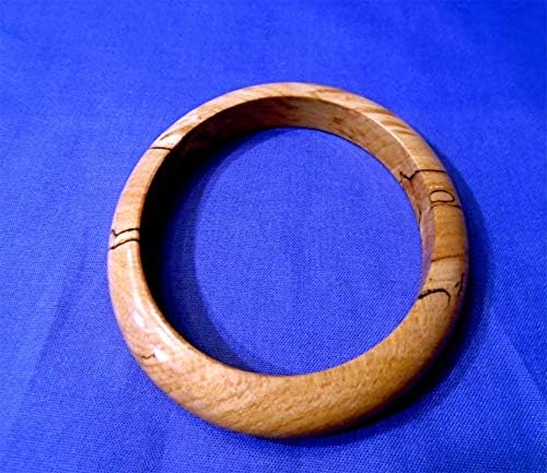 Handmade Wooden *Bangle* Made in Spalted Beech. This is a beautiful Bangle to wear. It is also weatherproof if you are outdoors in wet weather. (Ref BT2)