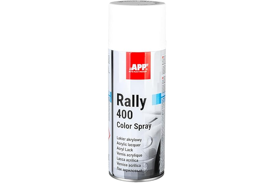 APP Rally 400 Color Spray - Pintura spray blanco mate | Pintura para coche, madera, metal | Spray pintura blanca mate para pa