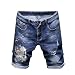 Produktbild Angebote,Deals,pitashe Shorts Herren Männer Shorts Mandschurenkranich Muster Stickerei Loch Jeans Legere Hosen Strandhose Schnell trocknend Hosen Sporthosen Outdoor Sport Strandshorts Werkzeug Shorts