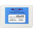 Polycrom Korean 125 Microns (ID Card Size 65mm X 95mm) Lamination Pouch Clear Glossy Thermal Transparent Waterproof 100 Sheets (Home&Office):Identity Card