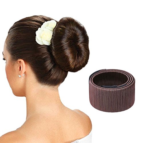 Shop Story - Accessorio di parrucchiere per realizzare dei Chignon. Facilmente - Chignon Facile - Magic Bun - Colore Marrone
