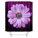 Tamaño:120x180 CM AMDXD Ducha Cortina Cortinas de Baño de Poliester Cortinas de Baños Flor Morada Blosson 120x180 CM
