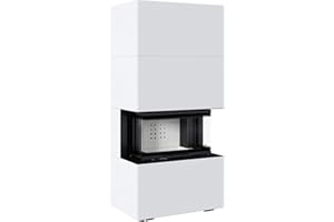 KRATKI Kaminbausatz HOME EASY Box | Kamineinsatz 7 kW | 180,1 x 84,2 cm | Schwarz | Heizeinsatz mit Doppeltüröffnungssystem Guillotine nach links & rechts | 2.BimSchV 15a B-Vg | Ideal für Zuhause