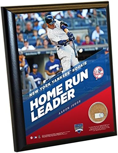 MLB New York Yankees Aaron Judge Record 30Th Rookie Hr 8 x 10 Plaque With Game Used Yankee Stadium Dirt