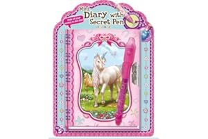 Mad Ally Mini Kids Diary with Secret Pen | Invisible Ink Pen with UV Light Decodes Messages | Lock and Key Feature Ensures Privacy and Security | Girls Toy | Girls Birthday Present | Unicorn Theme