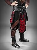 Zwerg Panzerrock LARP Lederrüstung – schwarz/rot - 3