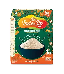 Indo Sip Millet Health Mix Drink | 1kg | 3 Year kid To Adult | 100% Natural | Chemical Free | Sugar Free | Made with 25 Natural unpolished Millets & pulses | Immune Food