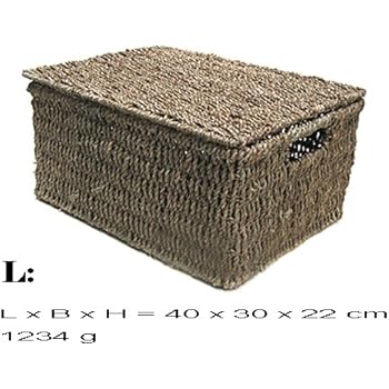 natürlichem Seegras, länglich Aufbewahrungskörbe Boxen