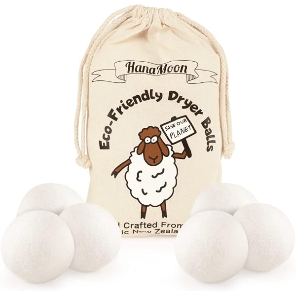 Mrs Hornby's Tumble Dryer Balls - Pack Of 6, 100% Pure New Zealand Wool, Reusable