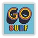 Produktbild 2 x Go Surf Vinyl Aufkleber Reise Gepäck # 10504 - 10cm/100mm Wide