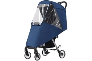 SJTJSPX Habillage Pluie pour Poussette Bébé Universelle Housse de Pluie Poussette Imperméable Canopy Coupe-Vent Couverture de Pluie pour Poussette Landeau avec Sac de Rangement Habit de Pluie