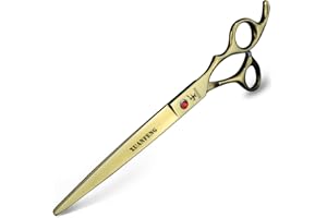 XUANFENG Tijeras de peluquería profesional de 8 pulgadas Japón 440C Tijeras de corte Peluquería Herramienta de peinado (dorado)