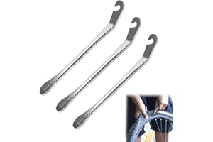 KYLOS Lot De 3 Démonte-Pneus En Métal Pour Vélo - Outil De Changement De Pneu De Vélo - Noir
