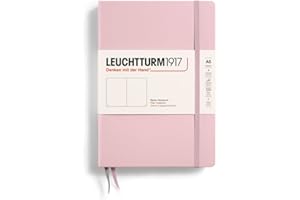 LEUCHTTURM1917 361577 notatnik średni (A5), twarda okładka, 251 numerowanych stron, puder, pudrowy
