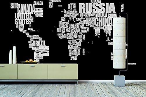 PaintingsXXL® Nonwoven Photo-wallpaper "Worldmap no.14" 240x160cm - top quality wallpaper available in 6 different sizes for living room or office - Photo-wallpaper - Quality by PaintingsXXL