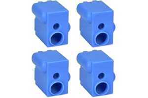 KYLOS 4 Stück Volcano Heatblock Silikon Socken, Heizblock Schutz, 3D Drucker Zubehör, Hotend silikonhülle, Extruder heizblock, Für z.b Artillery Sidewinder X1 /X2 /Genius Pro/Anycubic Vyper/Kobra Plus(Blau)