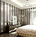 Produktbild LFNRR hoher Qualität einfach und modern Vliestapeten Schlafzimmer Wohnzimmer Sofa TV Hintergrund Wand solid gold silber schwarz und Weiß horizontal gestreifte Tapete Meter lang und 9,5 Meter breit und 0,53 m, 11085