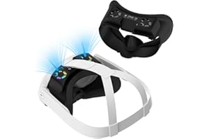 AriKroii Face Cover Pad Interfaz Facial Compatible con Meta Quest 3, Facial Interface Fan with Leather Face Pad para Quest 3, Accesorios de Repuesto de Máscara VR para Quest 3 (Negro)