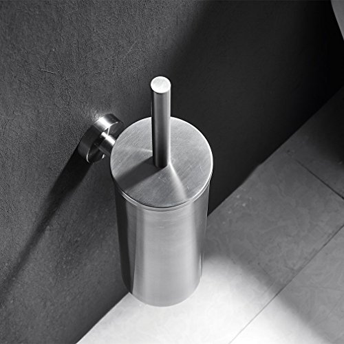 Auralum® Toilettenbürste Bürste Edelstahl Bürstenhalter Garnitur WC-Bürste Klobürste WC - 8