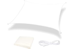 Lingle888 Sun Shade Sail Garden Patio Awning Canopy Sunscreen 98% UV Block Custom 10 Colour 21sizes (1.5x2.5, Pure White)