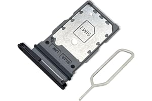 Eonpam Original Dual SIM Kartenfach Halter Ersatz für (Samsung Galaxy S22/S22+) inkl. SIM Pin (schwarz)