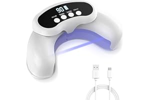 AIWGYIBO Nagelpilz Lasergerät – Podoclear gegen Nagelpilz verwendet 470 nm blaues Licht und 905 nm Infrarotlicht, faltbares Laser Nagelpilz Behandlungsgerät mit digitaler Anzeige und Zeitfunktion (weiß)