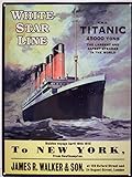  Vintage Transport - Titanic Blechschilder Nostalgie - Grösse 30x40 cm