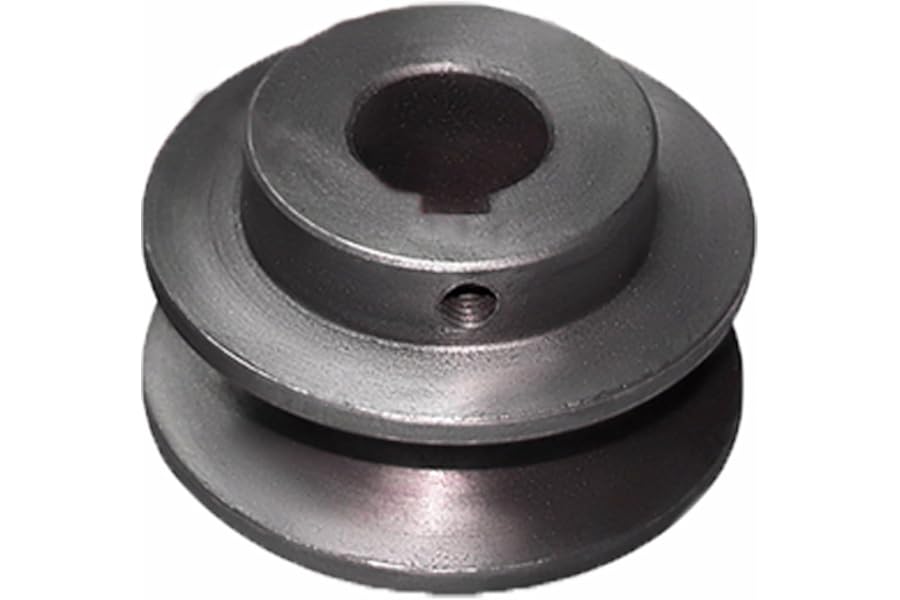 14mm/0.55in Mechanical Belt Pulley, Cast-Iron V Belt Pulley Single Groove Web Sheave for Motor, Power Tool Accessory