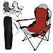 Produktbild Linxor ® Camping faltstuhl klappstuhl mit getränkehaltern + Transporttasche – 3 Farben – EG-Norm