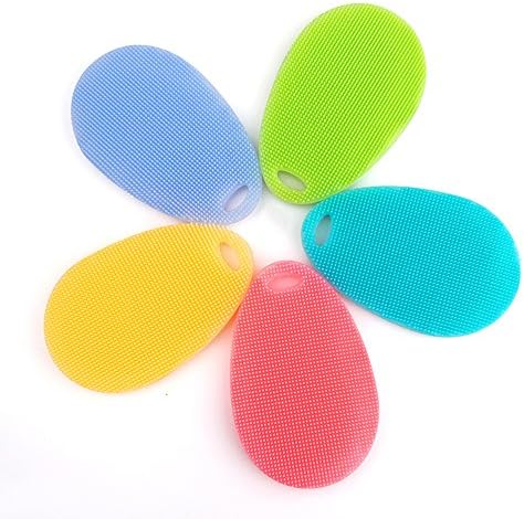 New Dishwasher Brush Multi Function Insulated Veggie Vegetable Fruits Double Sided Scrubber Scrub Cleaning Brush Kitchen Cleaner Carrot Potato uniquQ (A set)