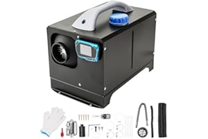 SHOCKFLO Dieselheizung All-in-One,8 kW 12 V Standheizung Diesel Diesel-Luft-Auto-Parkheizung mit verbessertem LCD-Schalterdisplay und Fernbedienung, schnelles Aufheizen, für Wohnmobil, Garage, LKW, Boot, Rot