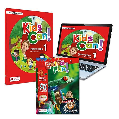 KIDS CAN! 1 Pupils Book & ExtraFun: libro del alumno versión MAYÚSCULA impreso y versión digital interactivo
