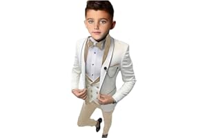 BOTONG Slim Fit Suit per ragazzi scialle risvolto giacca gilet pantaloni ragazzo partito vestito bambino matrimonio smoking