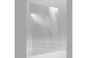 LINCE DISPLAY LIMITED Acrylic Poster Holder Perspex Display Stand (Portrait, A4) - Clear Acrylic Display Stand for Advertisements, Menus, and Promotional Materials