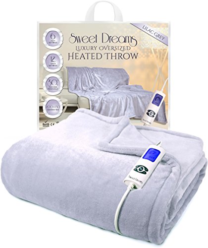 Sweet Dreams Electric Heated Throw / Blanket Luxury Large Oversized 200 x 130cm Overblanket with 6 H