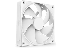 NZXT F120P | Ventilador de presión estática para Caja de PC de 120 mm | Ideal para radiadores y disipadores | Alta presión estática | Entrada Trasera biselada | Bajo Ruido | Control PWM | Blanco
