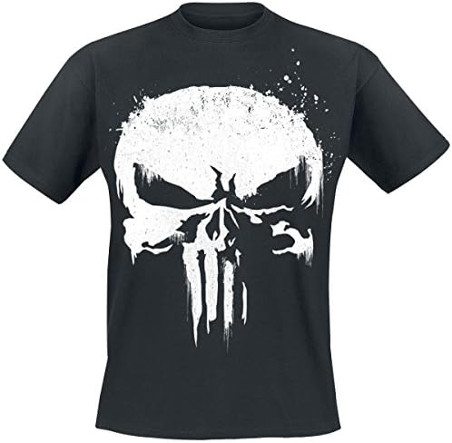 The Punisher Sprayed Skull Logo T-Shirt Black S
