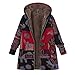 Produktbild TianWlio Jacken Parka Mäntel Herbst Winter Warme Jacken Strickjacken Damen Mäntel Übergröße Mit Kapuze Lange Ärmel Bettwäsche aus Baumwolle Flauschiger Pelz Reißverschluss Mantel Outwear XXXXL