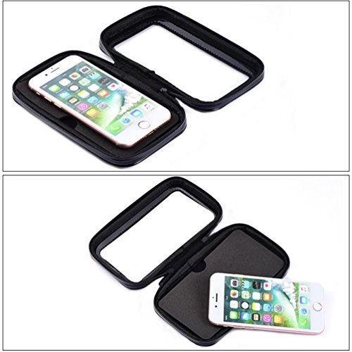 ALLCACA Supporto per Telefono Cellulare Girevole a 360 Â° Impermeabile con Custodia, Nero