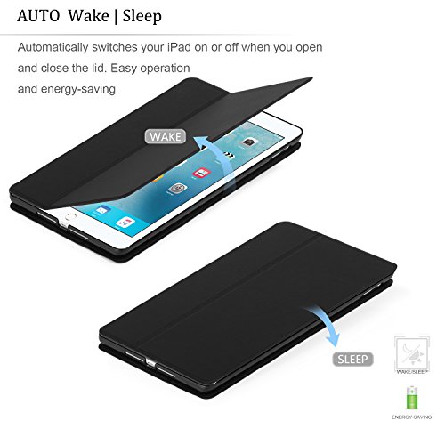 Huawei MediaPad T3 8.0 hülle, IVSO hochwertiges PU Leder Etui hülle Tasche Case – mit Standfunktion, super 360° Anti-Wrestling, ist für Huawei MediaPad T3 8.0 Tablet-PC perfekt geeignet (Schwarz) - 3
