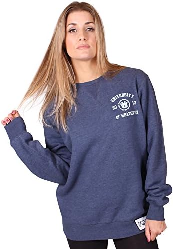 University of Whatever UOW 1st Class Womens Crewneck Sweater - Navy Melange UK 10-12