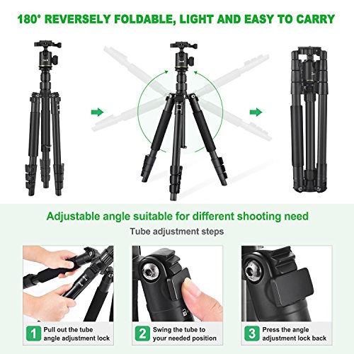 Compara Precios para Tripode Camara Reflex, Zecti 14 to 55 pulgadas
Trípodes y Monopies , Placa de liberación rápida, y Nivel de burbuja,
apacidad de carga 5kg para cámara SLR Canon, Nikon, Sony Pentax trípode
en Amazon