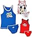 Produktbild 2 tlg. Set: Unterwäsche - " Disney Mickey Mouse - Maus " - Gr. 104 / 110 - Größe 3 bis 4 Jahre - Slip & Unterhemd - 100 % Baumwolle - Unterhose - für Kinder Pants Unterhosen / Playhouse - Slips Jungen & Mädchen - Shorts - Mäuse Pants / Set - Panty