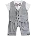 iEFiEL Newborn Baby Boy Gentleman Suit Bow Tie Romper with Vest Formal Wear Outfits Clothes 6-9 Months