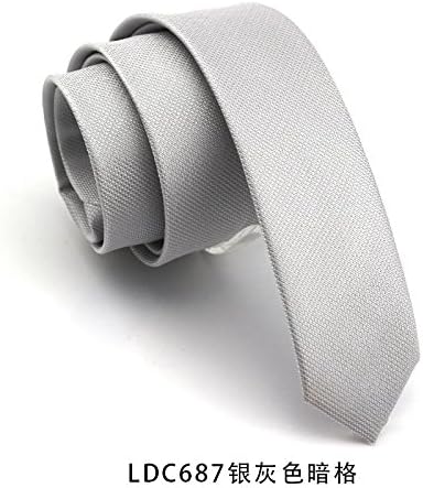 GENTLEE TIE The Korean version of both leisure and business men and women to marry the fashion pack gift box and tie a necktie narrow 5cm, silver