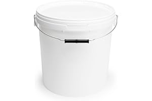 Garronda Secchio con Coperchio 20 L per la conservazione di Prodotti Alimentari e chimici 1 Pezzo Bianco GD-0071